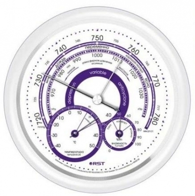 Метеостанция (барометр+термометр+гигрометр) белый ободок
