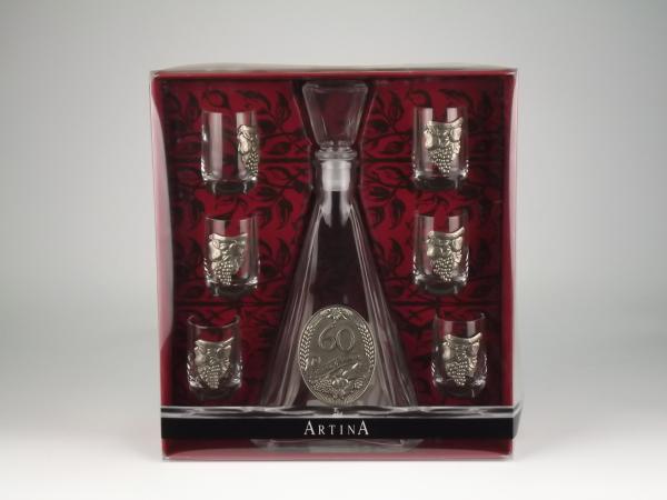 Набор д/водки 7 предметов "60 лет"