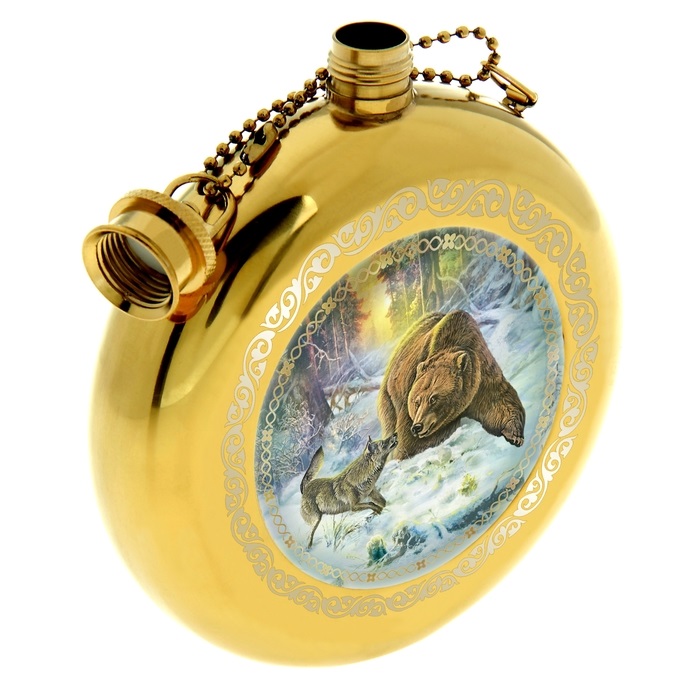 Фляжка "Охота на медведя" 240мл